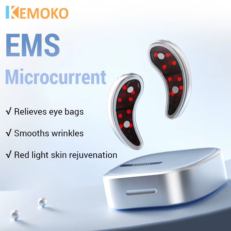 Led Red Light Eye Care Therapy EMS Pulse Micro-Current Device Eye Massager to Relieve Fatigue for Treatment under Eye Wrinkle