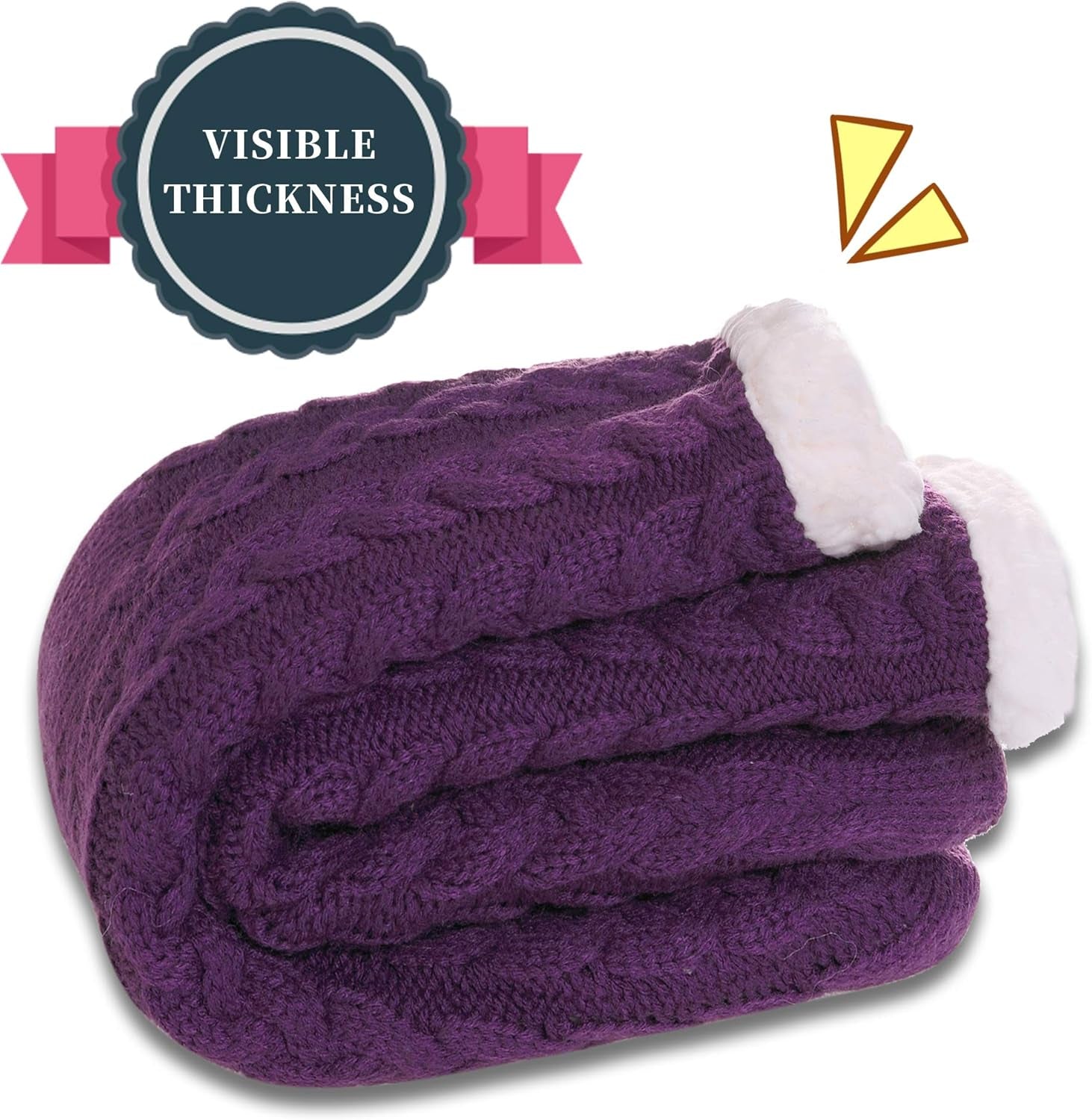 Women'S Winter Super Soft Warm Cozy Fuzzy Fleece-Lined with Grippers Slipper Socks